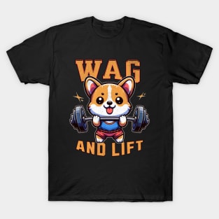 Wag And Lift Dog Lover Corgi Lover T-Shirt